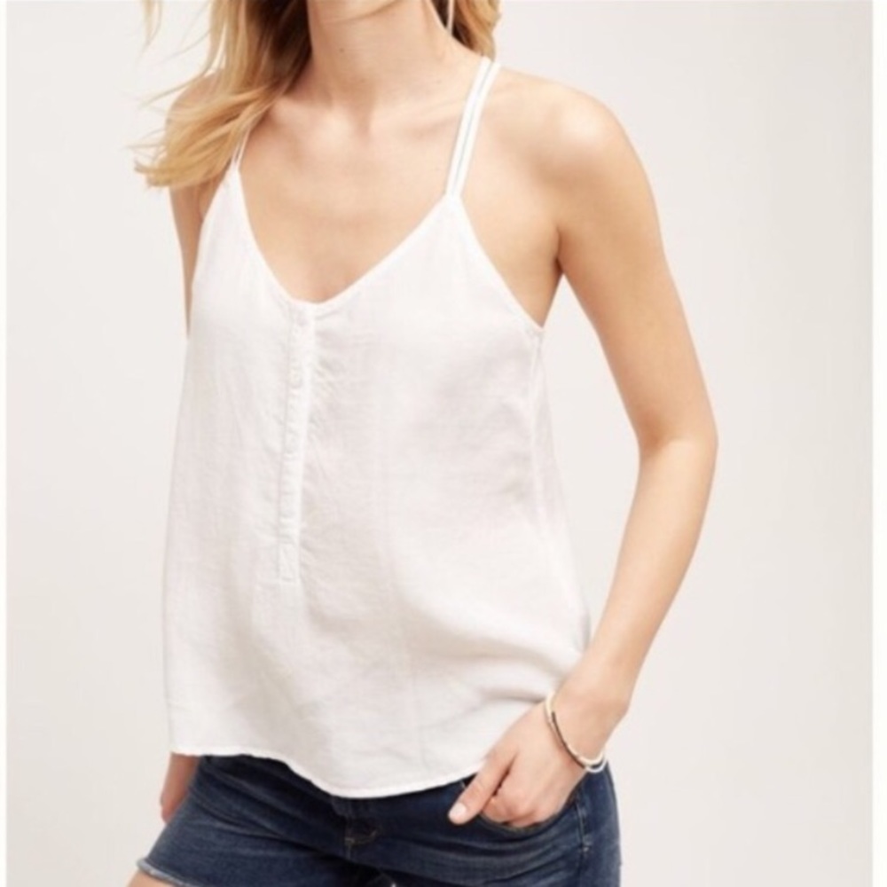 Cloth and stone button down tank top